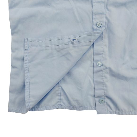 French Toast Girls School Uniform Shirt 10 Blue Button Up Short Sleeve Collared - Picture 3 of 9